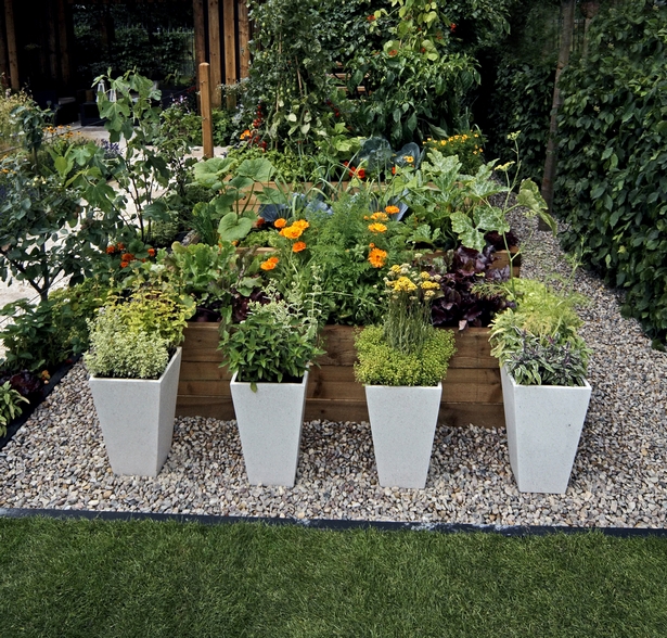 Moderner gemüsegarten